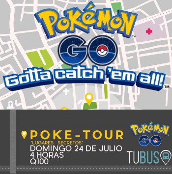 ¿Tienes la fiebre de Pokémon Go ? Entonces únete al Poke Tour, el primer recorrido en bus por la Ciudad de Guatemala para atrapar pokémones. Fuente: Guatemala.com