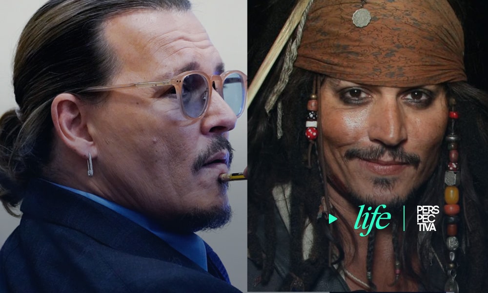 Johnny Depp interpreta a Jack Sparrow al salir del juicio contra Amber Heard