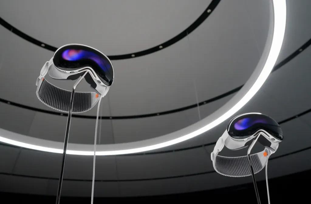 Las Vision Pro permiten a los usuarios acceder a las aplicaciones mirándolas, tocándolas con los dedos, moviendo la muñeca o utilizando un teclado virtual para escribir.